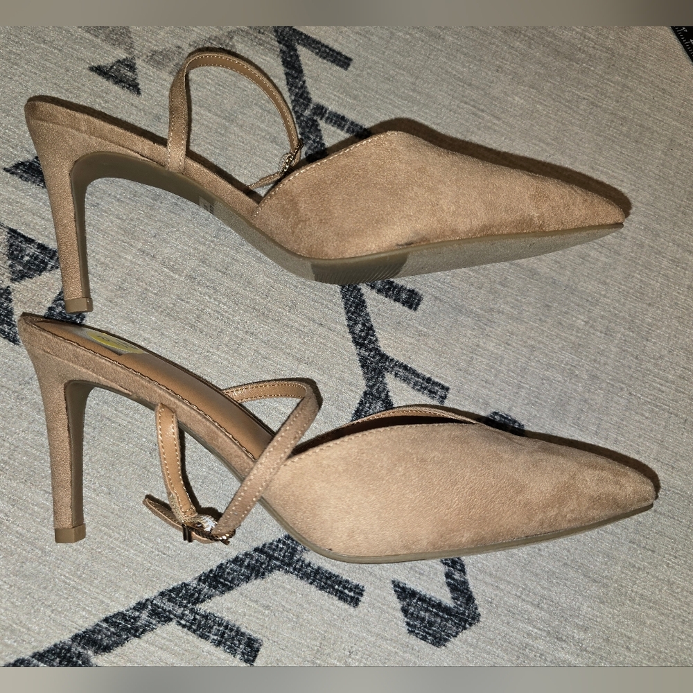 DV by Dolce Vita Women's Elley Buckle Strap Two Piece Pumps tan camel 9.5 - Picture 6 of 10